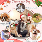3PCS Christmas Dog Squeaky Toys, Interactive Plush with Crinkle - Image 4