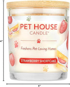 Pet House Natural Plant-Based Air Freshening Pet Candle Clean Burning, Long Lasting Candles, Strawberry Shortcake, 9 OZ Pack of 1