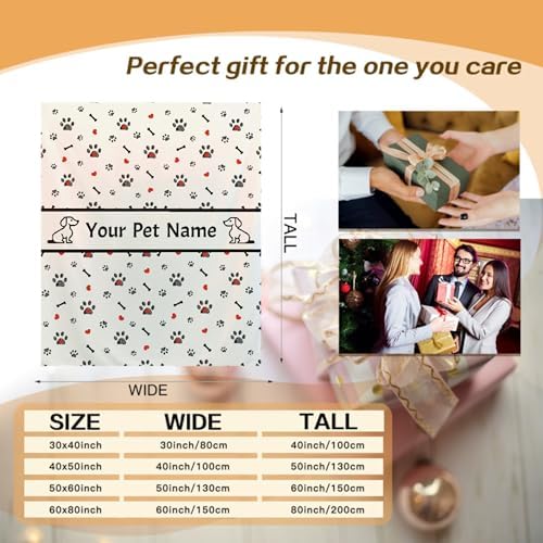 Personalized Puppy Name Blanket, Custom Dog Name White Truck Blankets, Gift for Girls Personalized Puppy Name Lover, 50"x60" Soft Lightweight Plush Throw Blanket for Couch Bed Sofa Decoration - Image 2