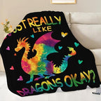 Dragon Blanket for Girls Women Boys Men Adults Kids Soft Cozy Fleece Dragon Lovers Throw Blankets Gifts Warm Flannel Plush Lightweight Decor for Couch Bed Sofa 60"X50" - Image 5