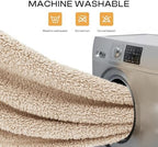 Luciphia 1 Pack 3 Calming Dog Blanket Fluffy Premium Fleece Pet Blankets Soft Sherpa Throw for Dogs Puppy Cat Grey/Beige/HazeBlue Small (23" x16") - Image 4