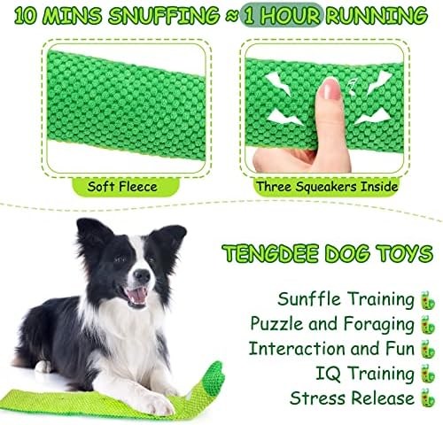 Letsmeet Squeaky Snuffle Dog Toy for Boredom Relief, Interactive Treat Puzzle Plush for Mental Stimulation & Foraging Training, Soft Chew Toy for Small Medium Dogs - Image 4