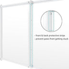 beeNbkks Clear Ferret Gate, Step Over Short Dog Barrier | 24" Tall Transparent Acrylic, Fits 22"-39" Wide Openings, No Drilling Pressure Mounted, Safely Blocks Ferrets & Small Dogs