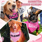 100 Pcs Dog Bandanas Bulk, Pink Breast Cancer Themed Dog Bibs - Image 3