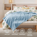 Bedsure Soft Light Blue Throw Blanket for Couch Decor Gifts 50"x60" - Image 5