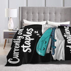 Sleepy Stapler Blanket Throw Gift for Girls Women 50"X40" - Image 6