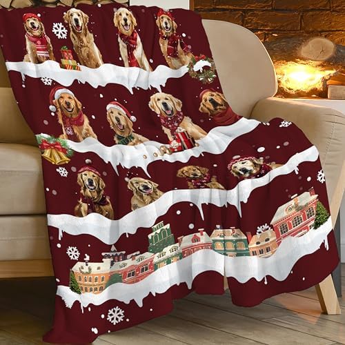 Golden Retriever Throw Blanket Golden Retriever Dog Christmas Stuff Gifts for Kids Girls Boys Adults Women Man Soft Cozy Warm Plush Fluffy Fuzzy Fleece Blanket Decor 40''X50'' - Image 7
