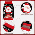 Dog Christmas Sweater for Small Medium Dogs Adorable Festival Pattern Santa Pet Costumes Turtleneck Knitted Puppy Clothes Soft Warm Cold Weather Dog Christmas Outfit Party - Image 5