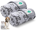 Luciphia Fluffy Paw Print Dog Blanket Large/Medium/Small, Soft Fleece Throw by luciphia