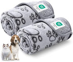 Luciphia Fluffy Paw Print Dog Blanket Large/Medium/Small, Soft Fleece Throw by luciphia