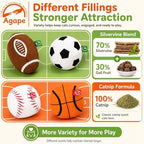 Agape Organic Catnip & Silvervine Filled Cat Toy Balls with Bell Sound - Image 2