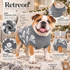Dog Sweater for Small Dogs Girl Boy Winter, Dog Clothes, Grey, S - Image 3