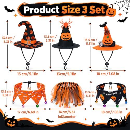 Talltalk 6 Pcs Halloween Pet Costume for Cats and Small Dogs - Image 2