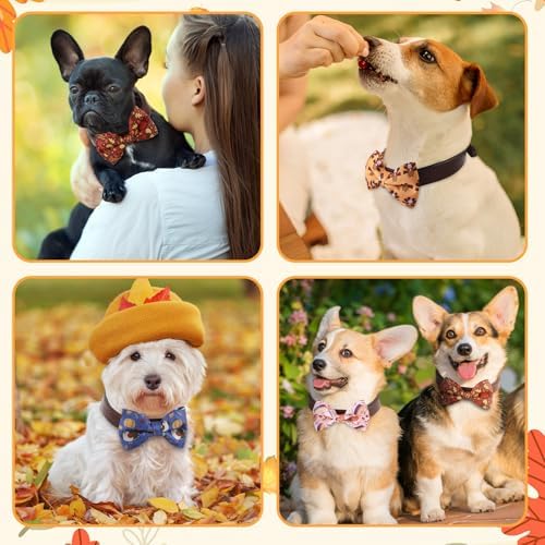 Reginary 50 Pcs Dog Bow Ties Pet Collar Attachment Autumn Style - Image 5