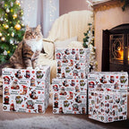 Roowest 5 Pcs Christmas Nesting Gift Boxes with Lids Cat Stackable - Image 6