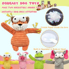 MRSOHRET 5 Pack Dog Toys, Durable Dog Squeaky Crinkle Plush, Puppy Toys - Image 3