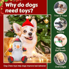 Newget Christmas Squeaky Dog Toys, Plush Dog Chew Toys with Crinkle Paper - Image 4