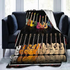 Guitar Bass Blanket for Girls Women Boys Men Adults Kids Soft Cozy Fleece Musical Instrument Throw Blankets Music Lover Gifts Warm Flannel Plush Stuff Lightweight Decorative Blanket 80"X60" - Image 5