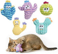 Pawsible 5 Pack Cactus Catnip Toys, 100% Organic Catnip Toys for Indoor Cats, Interactive Plush Chew Fun Without Cotton, Teething Soft Kittens Toys for Kitty, Colorful by Unknown