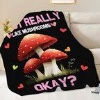Red Mushroom Blanket for Girls Women Boys Men Adults Kids Soft Cozy Fleece Mushrooms Lovers Throw Blankets Gifts Warm Flannel Plush Lightweight Decor for Couch Bed Sofa 60"X50" - Image 5