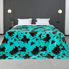 Queen Size Blankets for Bed - Teal Blue Soft Queen Fleece Throw Blanket Full Size Turquosie Fuzzy Cozy Bedding for Bed Couch All Seasons Bedroom Home Decor 90"x90" - Image 2