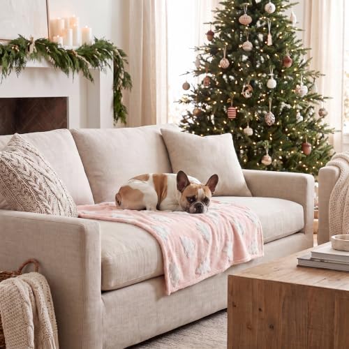 Horaldaily Pink Christmas Trees 3D Textured Pets Blanket 30x40 - Image 3