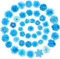 Hoteam 50 Pcs Dog Collar Flowers Bows Accessories, Blue by Hoteam