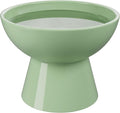 LoeJan Elevated Cat Food and Water Bowls Set, Extra Wide and Raised Ceramic Bowls, Anti-Vomit Whisker-Free Pressure Cat Feeder for Kittens to Adult Cats and Small Dogs