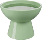 LoeJan Elevated Cat Food and Water Bowls Set, Extra Wide and Raised Ceramic Bowls, Anti-Vomit Whisker-Free Pressure Cat Feeder for Kittens to Adult Cats and Small Dogs