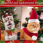 Talltalk 3 Pack Dog Christmas Costume Classic Christmas, Santa Caps Collars - Image 5