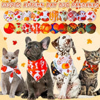 100 Pcs Fall Dog Bandanas Bulk, Small Medium Pet Costume Accessories - Image 5