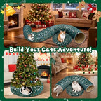 Cat Tunnel Bed Under Christmas Tree, 3FT Folding Kitten Tunnels - Image 5