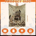 Breling Halloween Ghost Skeleton Flannel Throw Blanket 60"x50" Fuzzy Couch - Image 3