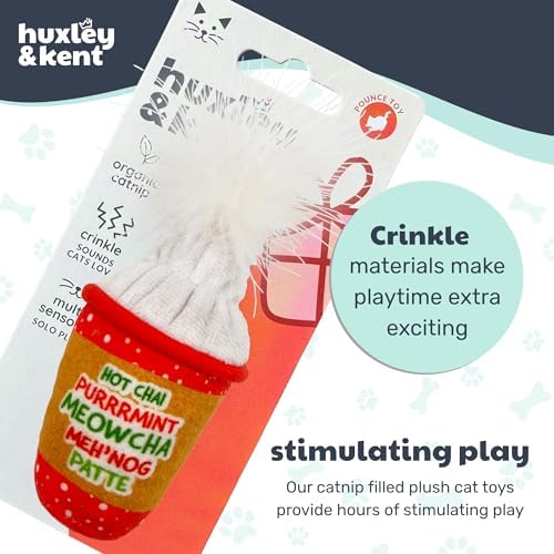 Huxley & Kent Plush Crinkle Catnip Cat Toy, Latte My Way - Image 7
