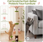 Flower Cat Scratching Post, 45 Inch Scratching Post for Indoor Cat Adults - Image 6