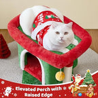 Yaheetech Christmas Themed Cat Tree 23.5in, Small Climbing Tower for Play - Image 4