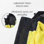 Dog Raincoat Rain Jacket,Slicker Poncho Adjustable Waterproof Dog Raincoat with Leash Hole/Reflective Words Hooded Snowproof Windproof Clothes for Small to 2X-Large Dogs (Yellow, X-Large)