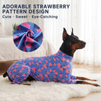 Dog Pajamas for Medium Large Breeds Strawberry Print Costume Dog Pajamas - Image 4