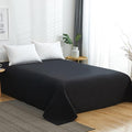 WenBags Lightweight Waterproof Flat Sheet 70 * 90 Inches Queen Size-Mattress Protector for Bed & Couch, Pet Hair Resistant Cover Ideal for Dogs & Cats, Perfect for Hotels & Hospitals (Black)