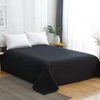 WenBags Lightweight Waterproof Flat Sheet 70 * 90 Inches Queen Size-Mattress Protector for Bed & Couch, Pet Hair Resistant Cover Ideal for Dogs & Cats, Perfect for Hotels & Hospitals (Black)
