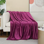 Purple Fleece Plush Throw Blanket 60"x80"for Couch Sofa Fuzzy Cozy Flannel by JIAHANNHA