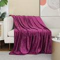 Purple Fleece Plush Throw Blanket 50"x60"for Couch Sofa Fuzzy Cozy Flannel by JIAHANNHA