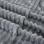 Grey Fleece Throw Blanket 60”×80” for Couch Sofa Livingroom - Image 6