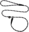 Mendota Pet Slip Leash - Dog Lead and Collar Combo - Made in The USA - Black Ice Silver, 1/2 in x 6 ft - for Large Breeds