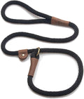 Mendota Pet Slip Leash - Dog Lead and Collar Combo - Made in The USA - for Large Breeds - Black, 1/2 in x 4 ft