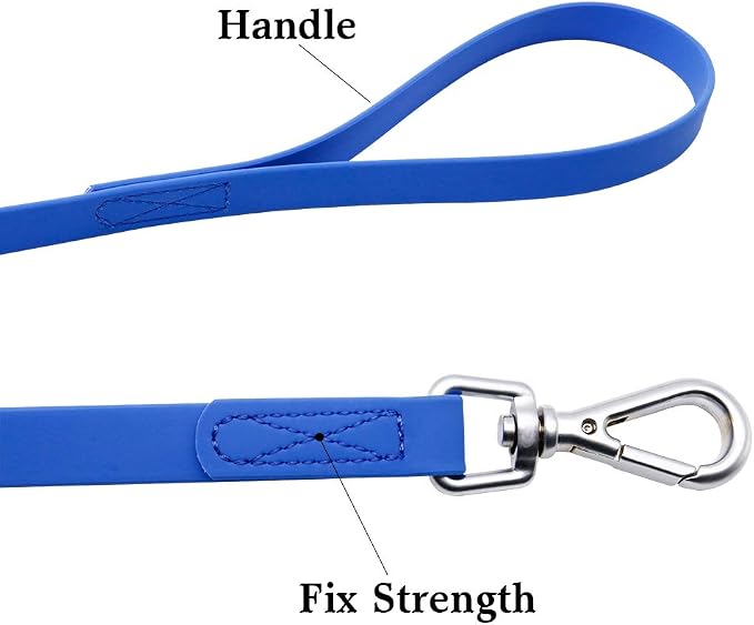 Waterproof Dog Training Leash 50FT 30FT 15FT 10FT 5FT Heavy Duty Recall Long Lead for Large Medium Small Dogs (5FT, Blue)
