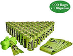 ECO-CLEAN Dog Poop Bags, 60 Rolls / 900 Count Dog Waste Bags with Dispenser and Leash Clip, Unscented, Extra Thick and Strong Poop Bags for Dogs