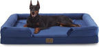 Bedfolks Orthopedic Dog Bed XXL, Waterproof Dog Sofa Bed for Giant Dogs, Egg Foam Pet Couch Bed with Removable Washable Cover and Nonslip Bottom, Navy Blue