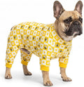 Dog Soft Onesie Pajamas for Large Dogs, All-Season Yellow Bee Print by WelcometothePAWPRINTPAL