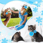 Hoteam 50 Pcs Dog Collar Flowers Bows Accessories, Blue - Image 7